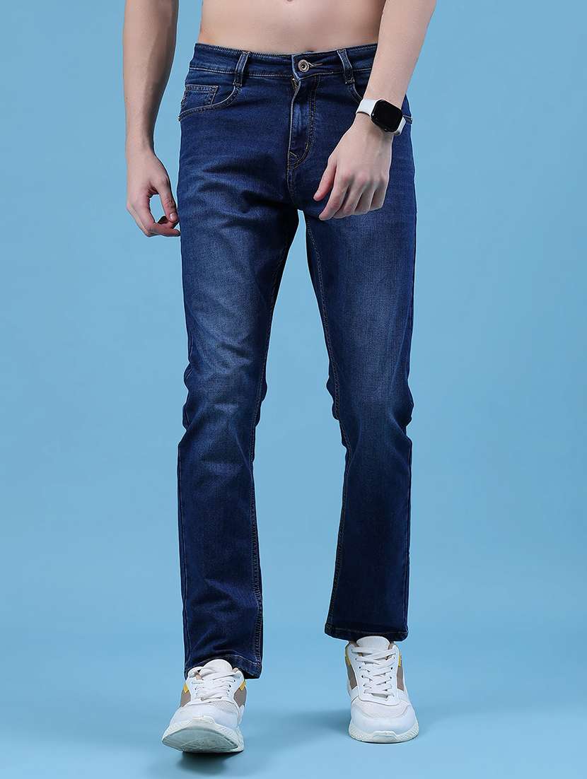 men solid mid rise slim fit jeans - 21999903 -  Standard Image - 2
