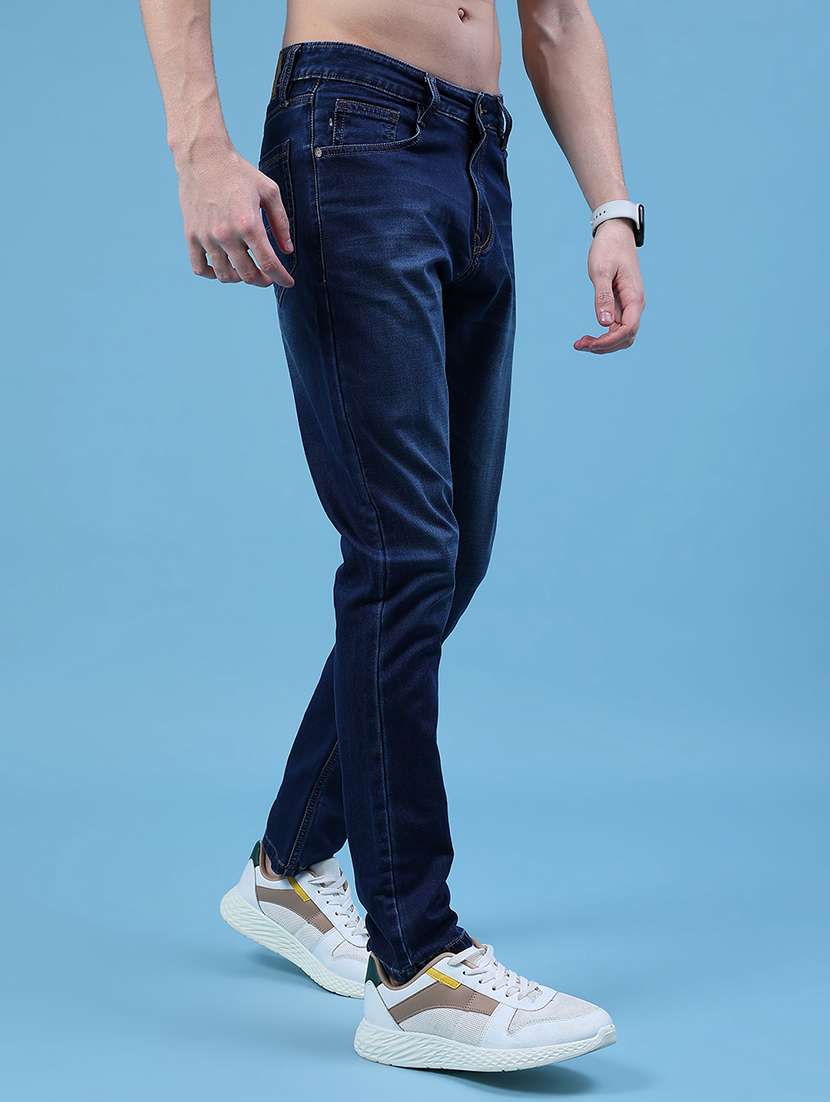 men solid mid rise slim fit jeans - 21999907 -  Standard Image - 2