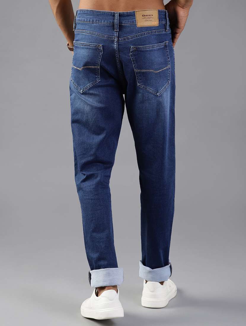 men solid mid rise slim fit jeans - 21999941 -  Standard Image - 2