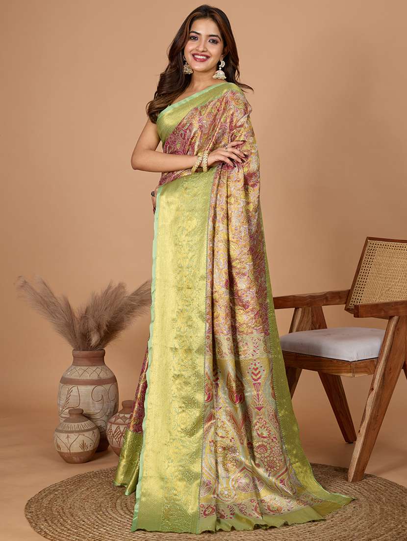 women self design kanjivaram saree with blouse - 21999984 -  Standard Image - 2