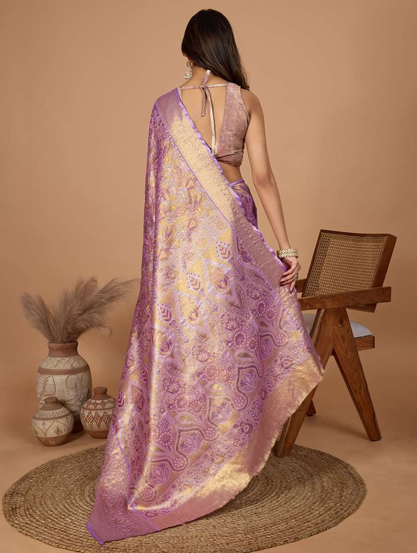 women self design kanjivaram saree with blouse - 21999985 - Standard Image - 2