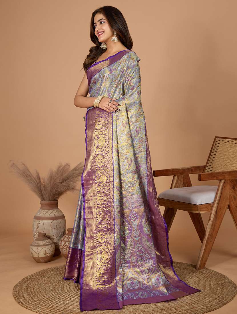 women self design kanjivaram saree with blouse - 21999987 -  Standard Image - 2