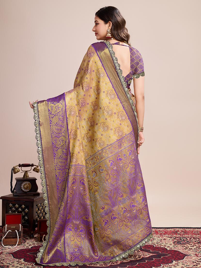 women self design kanjivaram saree with blouse - 21999989 - Standard Image - 2