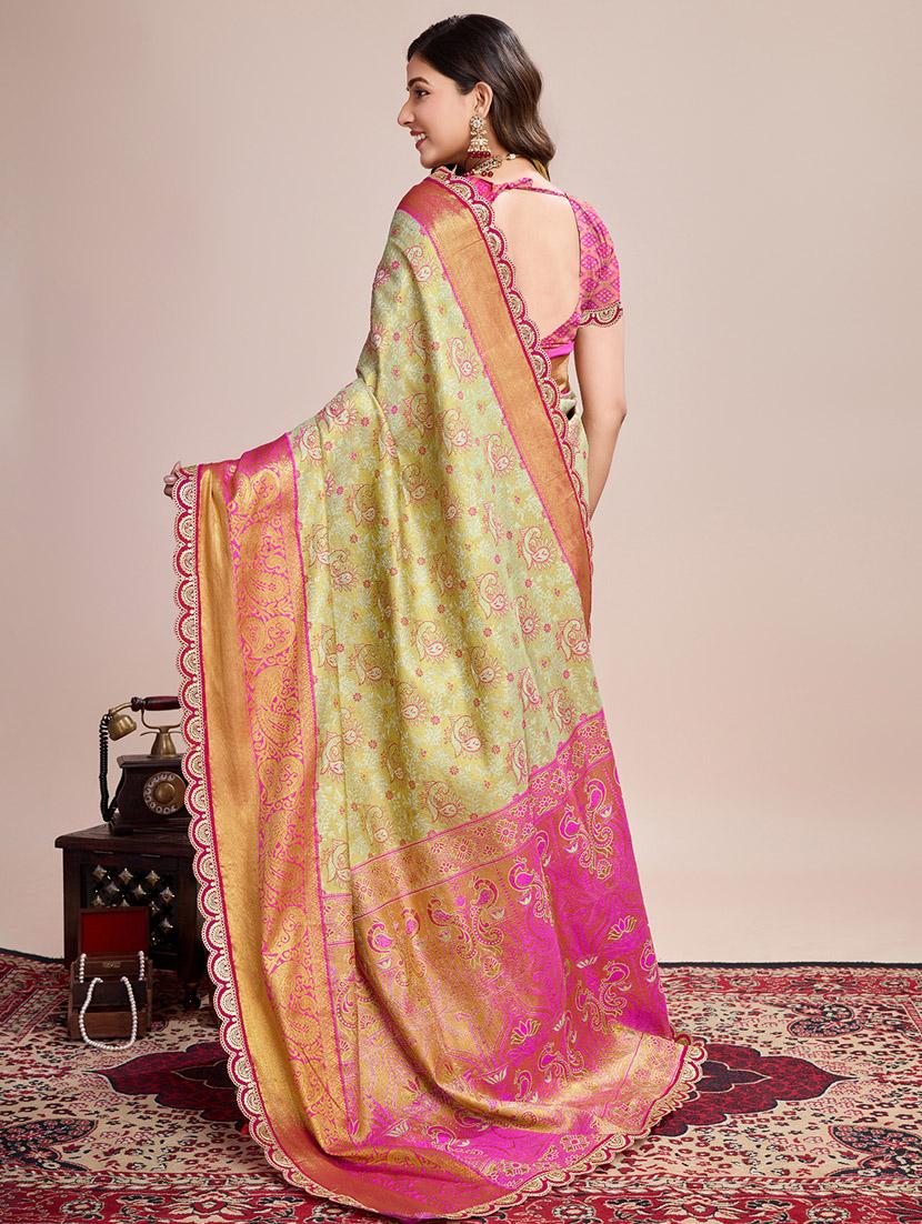 women self design kanjivaram saree with blouse - 21999990 - Standard Image - 2