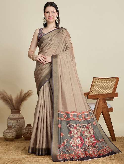 women self design bordered saree with blouse - 21999995 -  Standard Image - 0