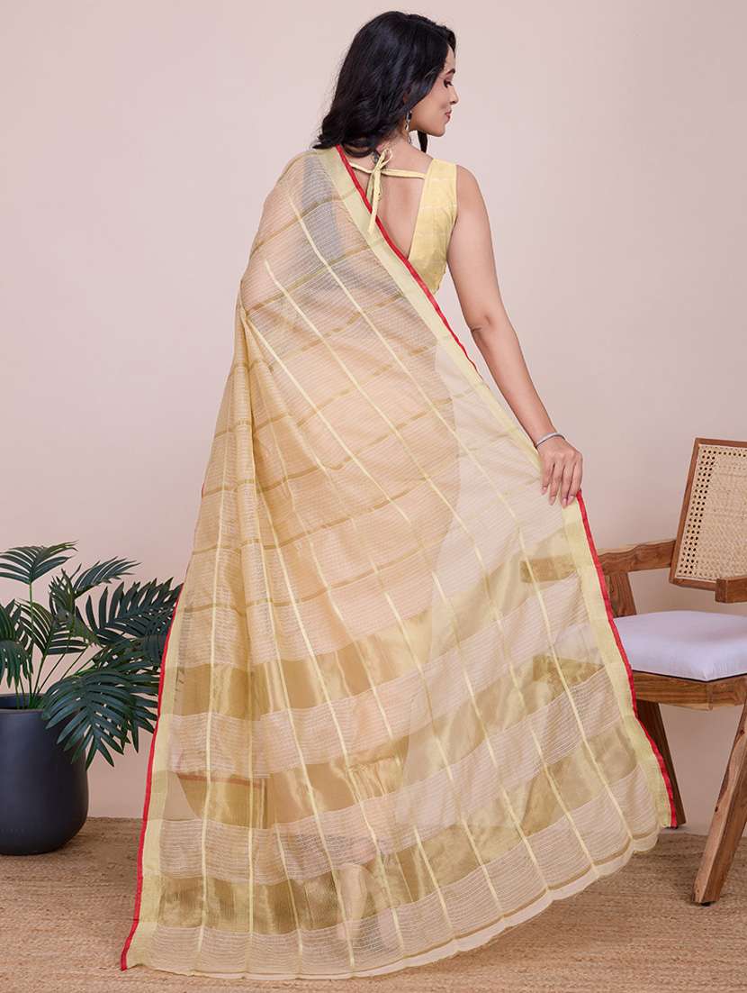 women checkered kota doria saree with blouse - 22000012 -  Standard Image - 2