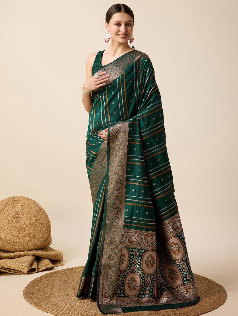 women self design banarasi saree with blouse - 22000027 - Zoom Image - 0