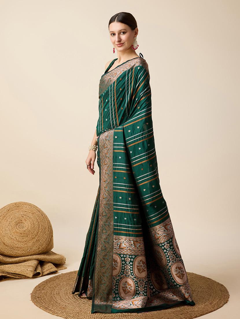 women self design banarasi saree with blouse - 22000027 - Standard Image - 2