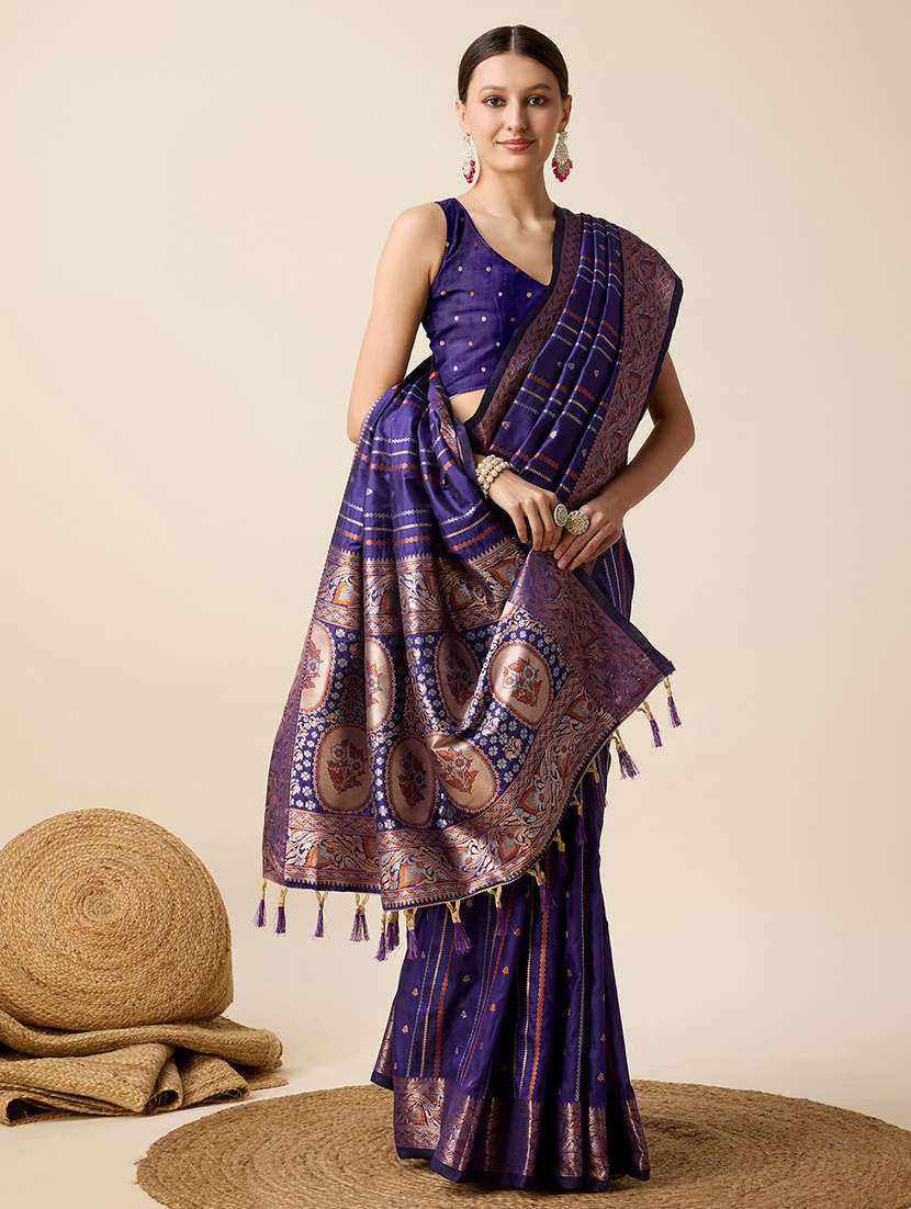 women self design banarasi saree with blouse - 22000030 -  Standard Image - 2