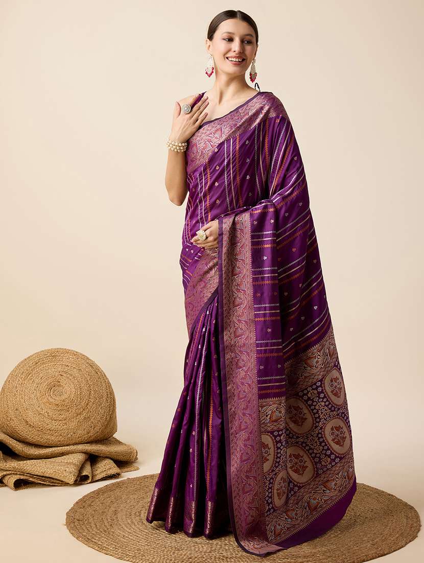 women self design banarasi saree with blouse - 22000031 -  Standard Image - 2