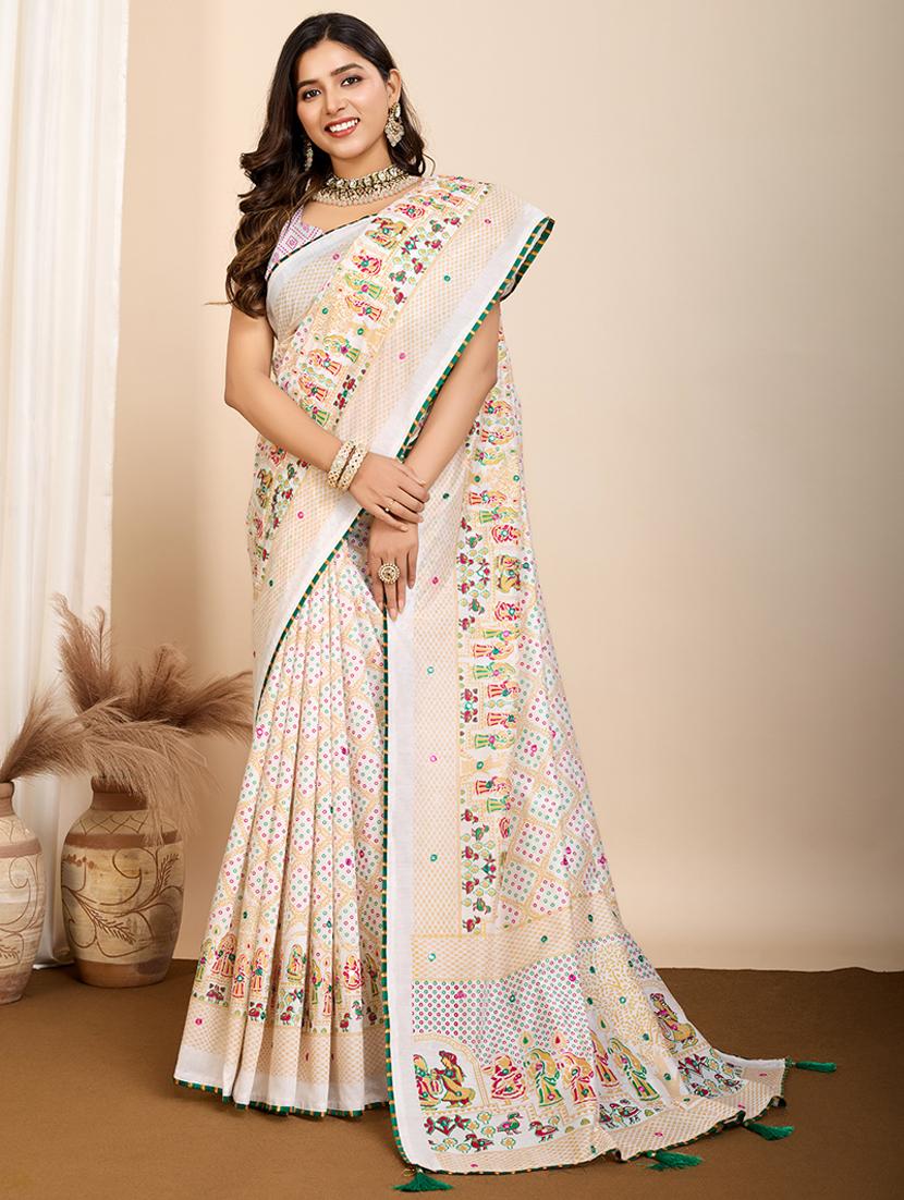 women self design bordered saree with blouse - 22000033 - Standard Image - 2