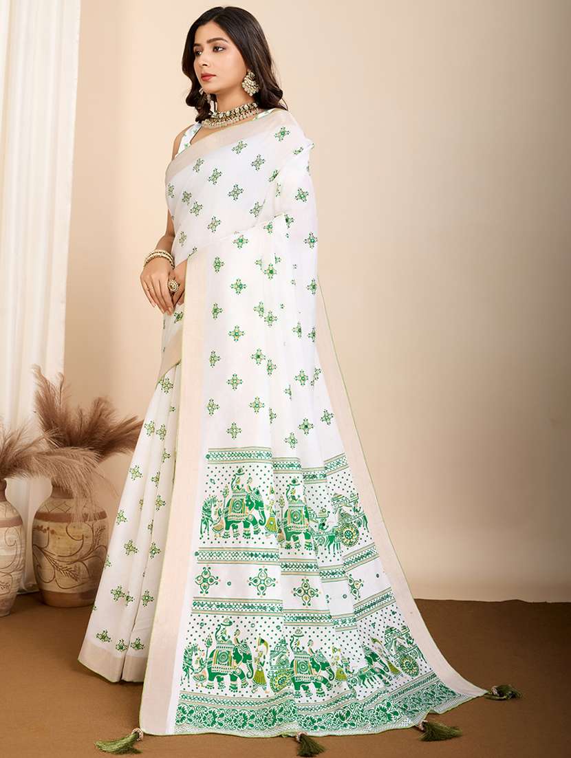 women self design bordered saree with blouse - 22000035 -  Standard Image - 2