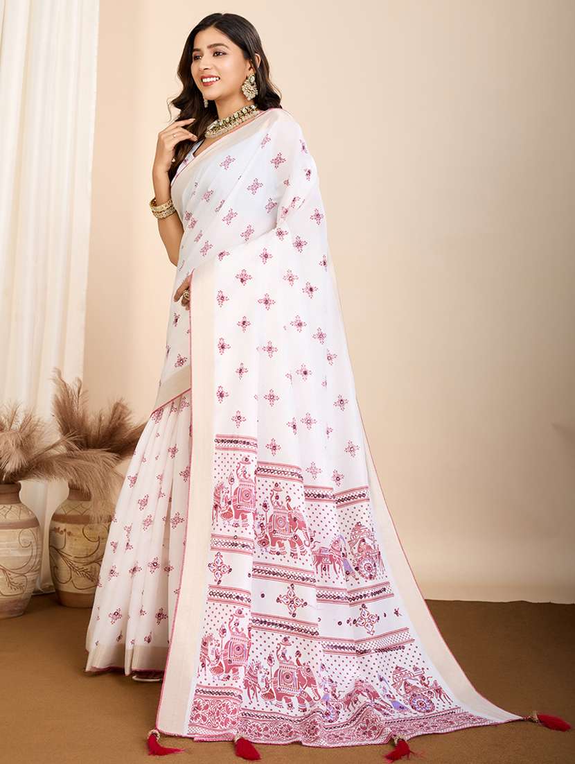 women self design bordered saree with blouse - 22000036 -  Standard Image - 2