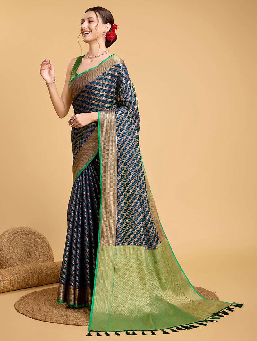 women self design banarasi saree with blouse - 22000044 -  Standard Image - 2