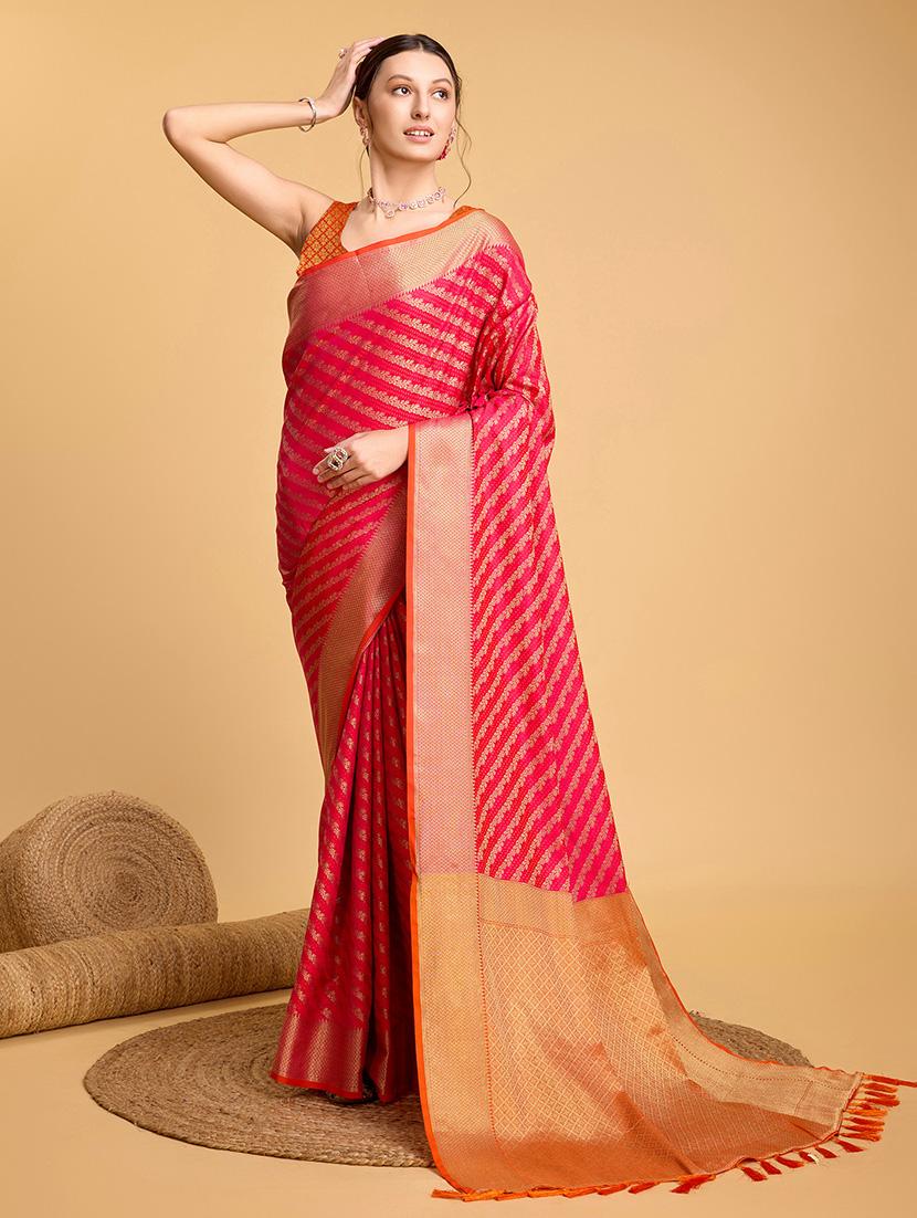 women self design banarasi saree with blouse - 22000045 - Standard Image - 2