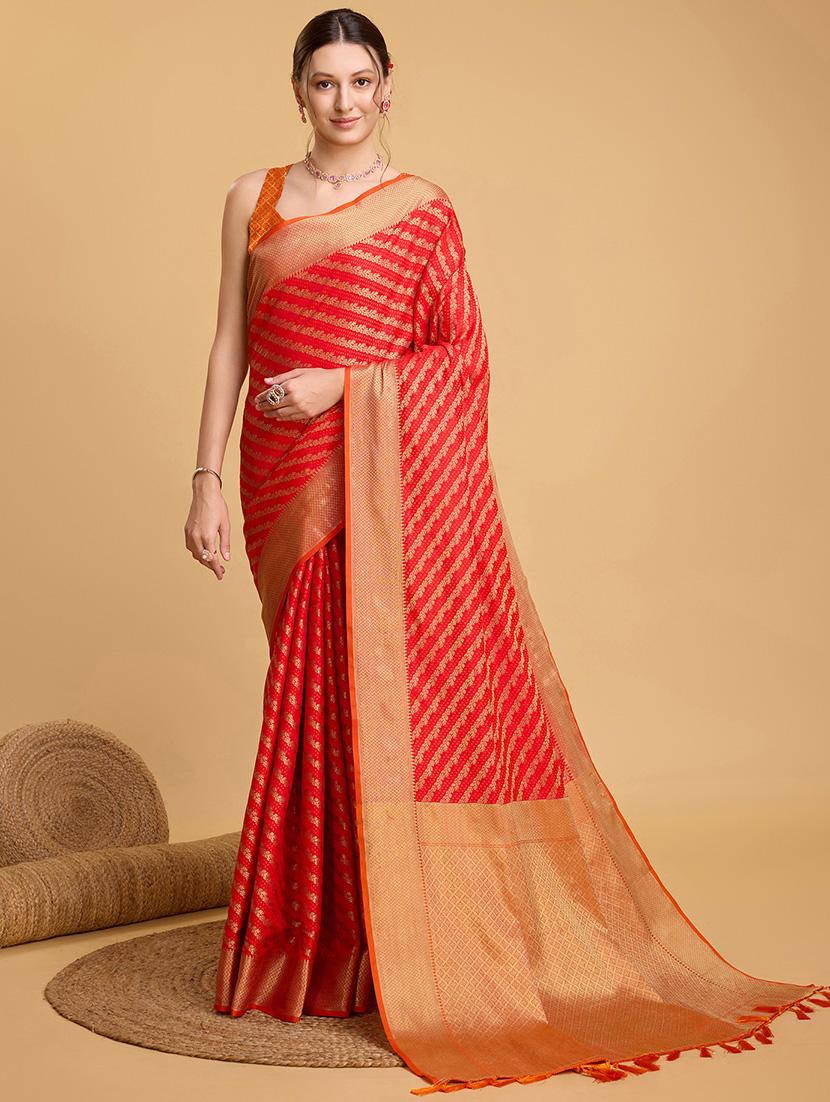women self design banarasi saree with blouse - 22000047 - Zoom Image - 0