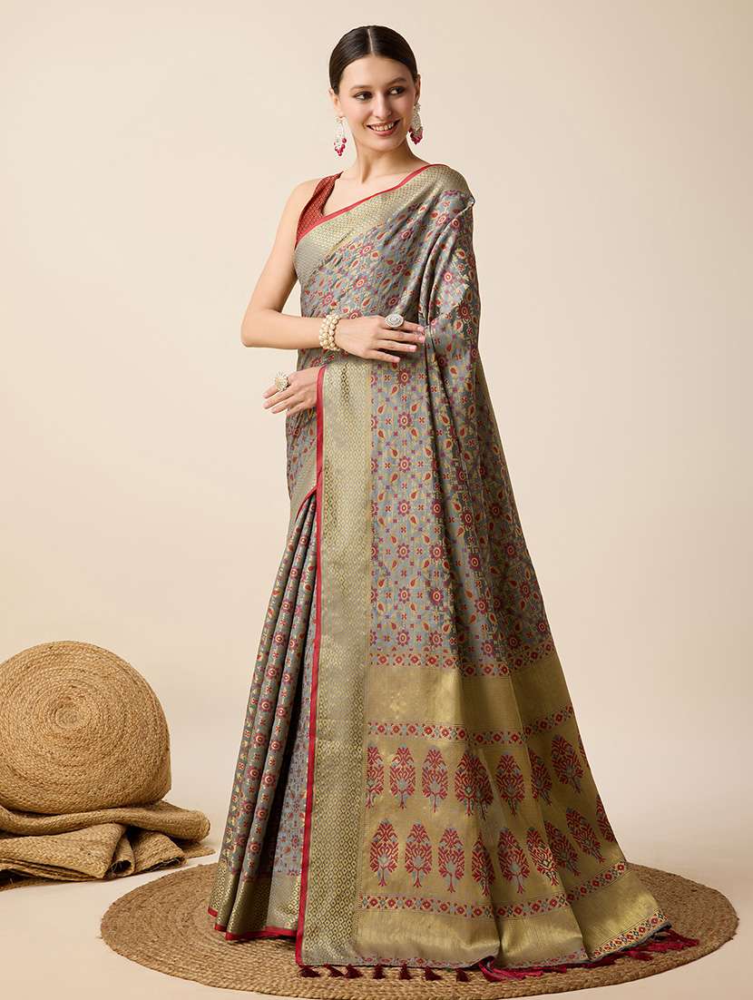 women self design banarasi saree with blouse - 22000049 -  Standard Image - 2