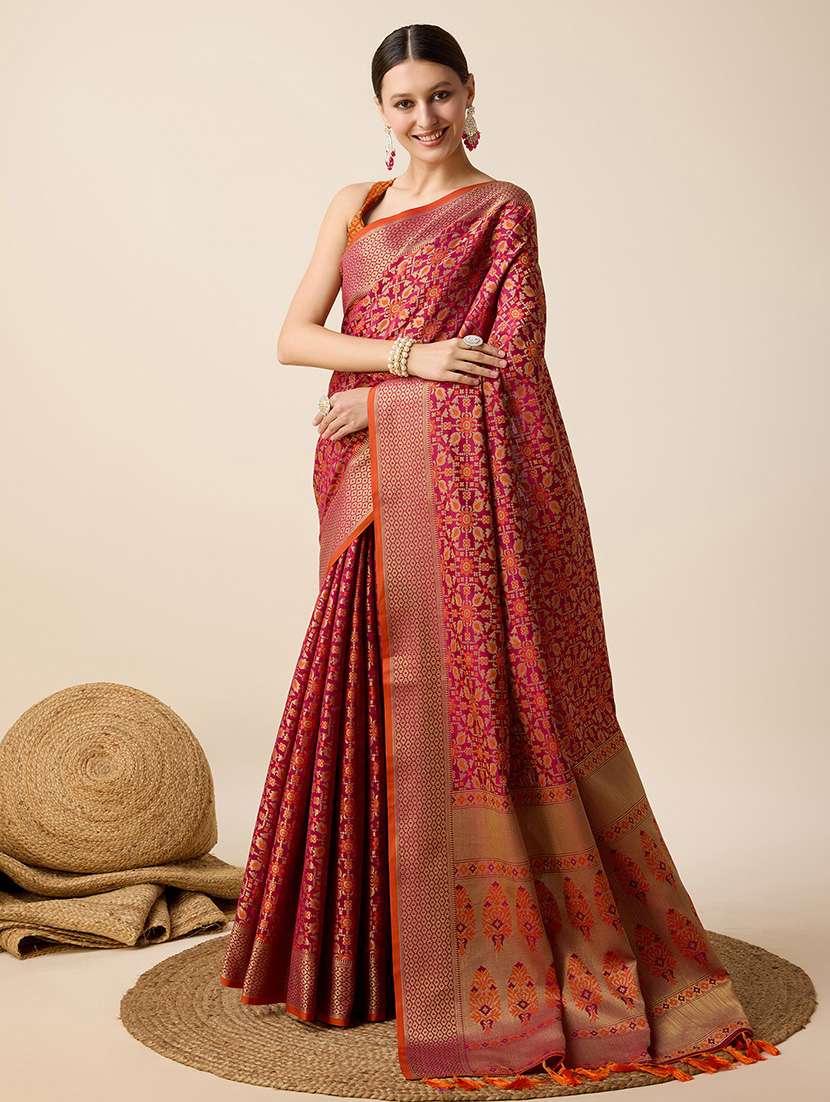 women self design banarasi saree with blouse - 22000050 -  Standard Image - 2