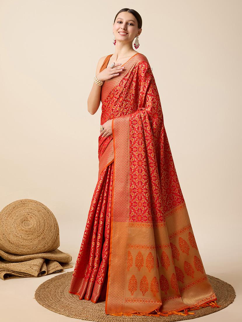 women self design banarasi saree with blouse - 22000052 - Standard Image - 2