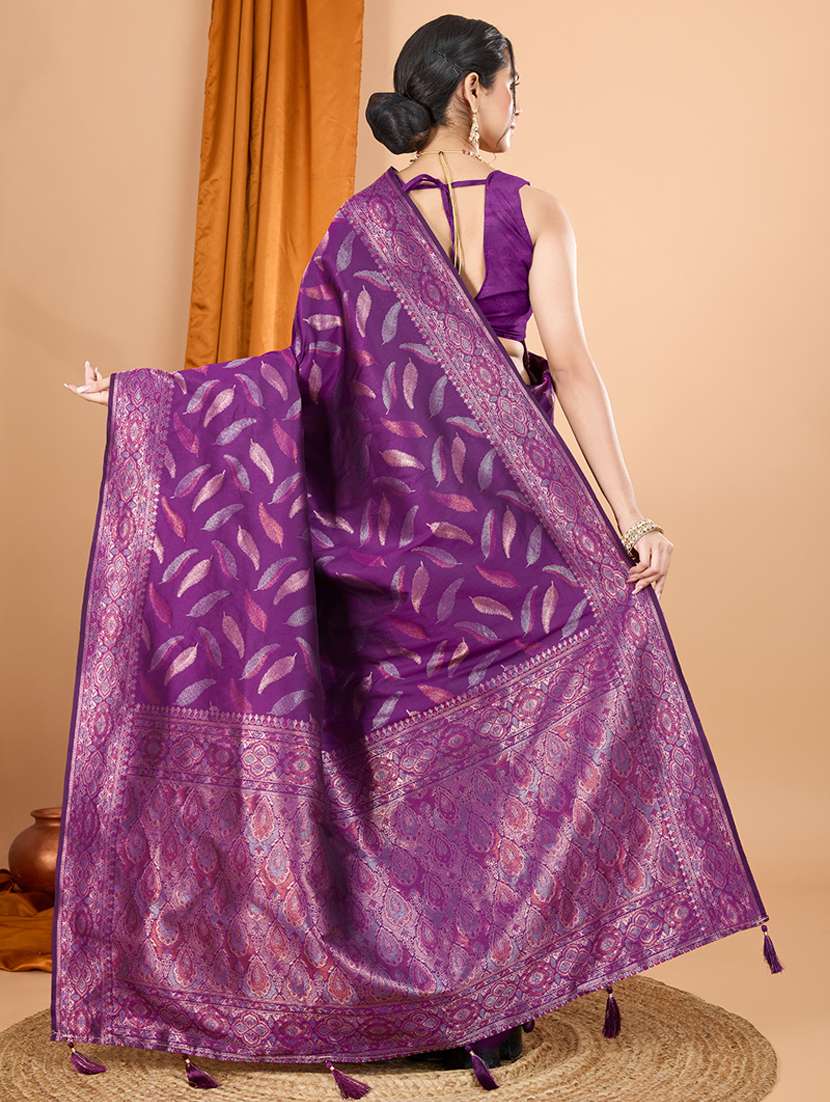 women self design banarasi saree with blouse - 22000059 -  Standard Image - 2