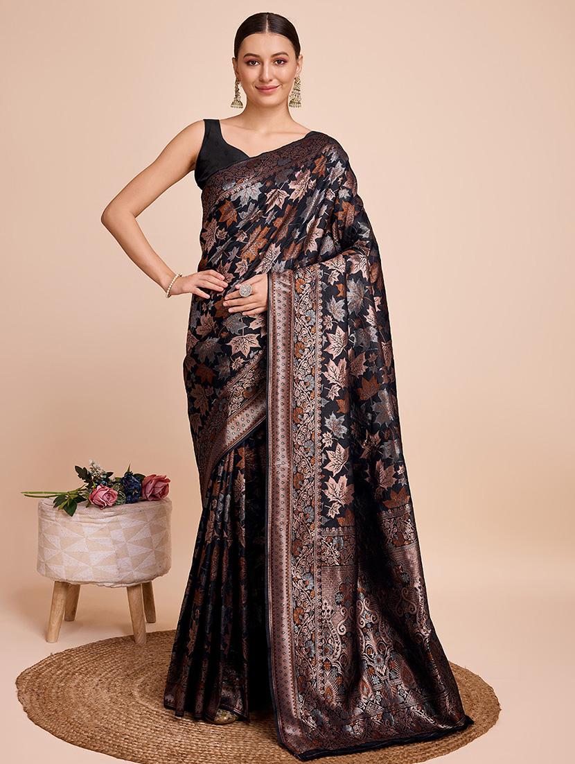 women self design banarasi saree with blouse - 22000061 - Zoom Image - 0