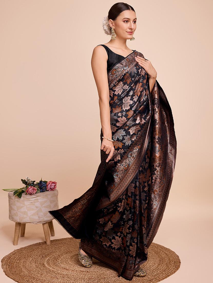 women self design banarasi saree with blouse - 22000061 - Standard Image - 2