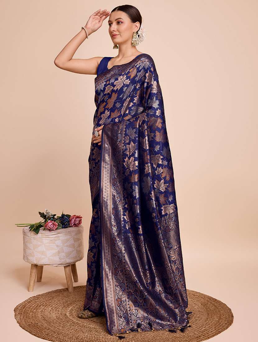 women self design banarasi saree with blouse - 22000063 -  Standard Image - 2