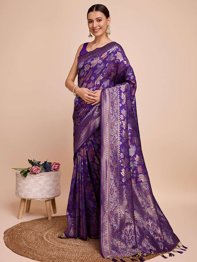 women self design banarasi saree with blouse - 22000066 -  Standard Image - 2