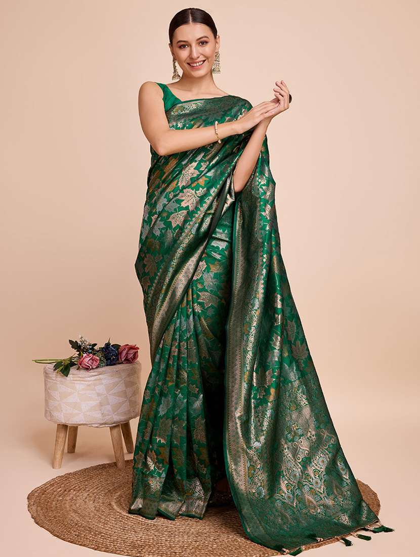 women self design banarasi saree with blouse - 22000067 - Standard Image - 2