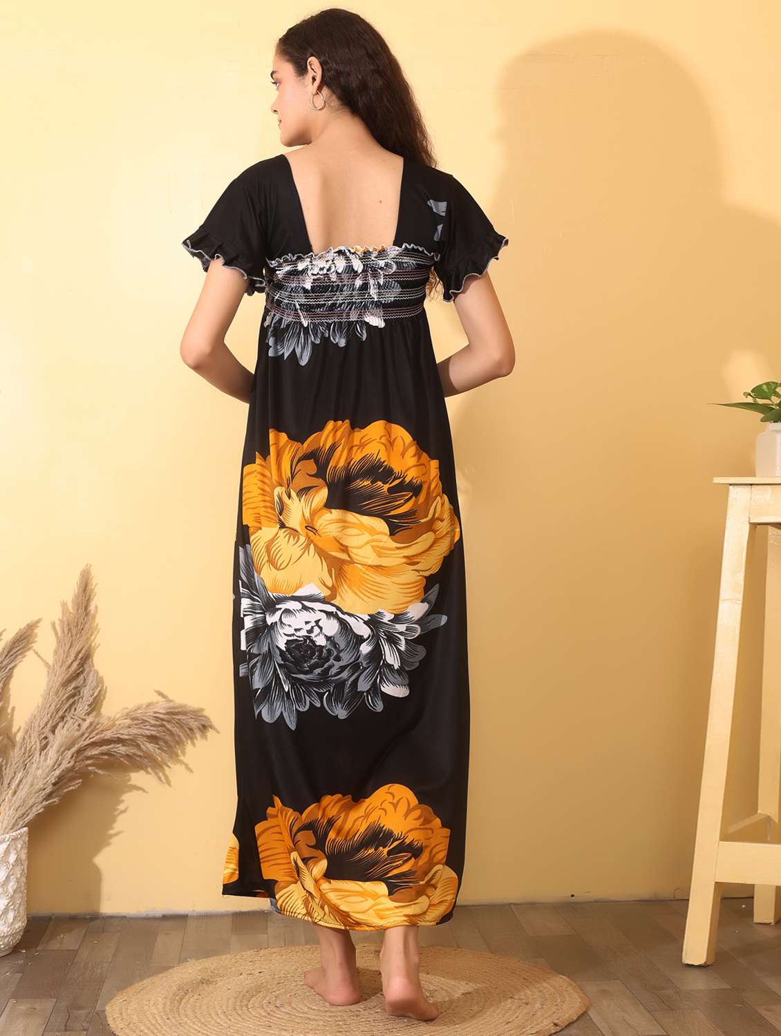 women pack of 2 floral print short sleeve nighty - 22000109 -  Standard Image - 2