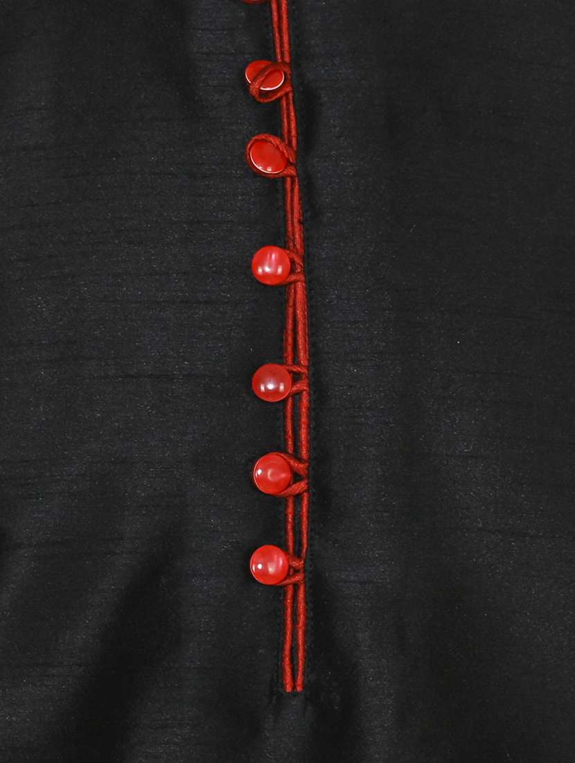 men solid mandarin neck kurta churidar ethnic wear set - 22000184 - Standard Image - 2