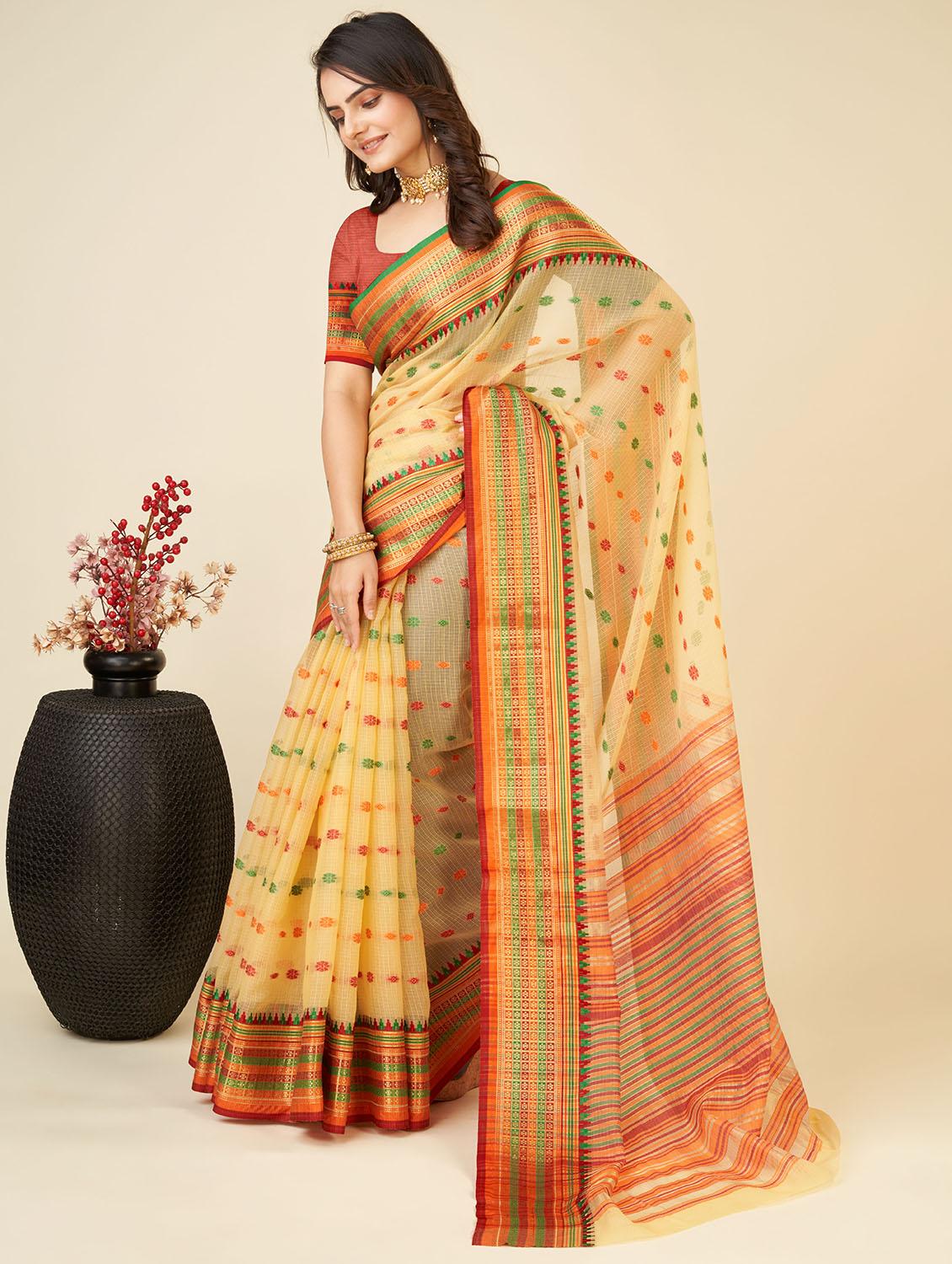 women self design bordered saree with blouse - 22001301 - Standard Image - 2