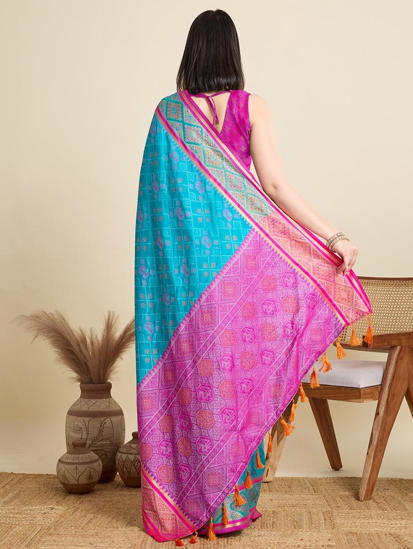 women self design patola saree with blouse - 22001324 - Standard Image - 2