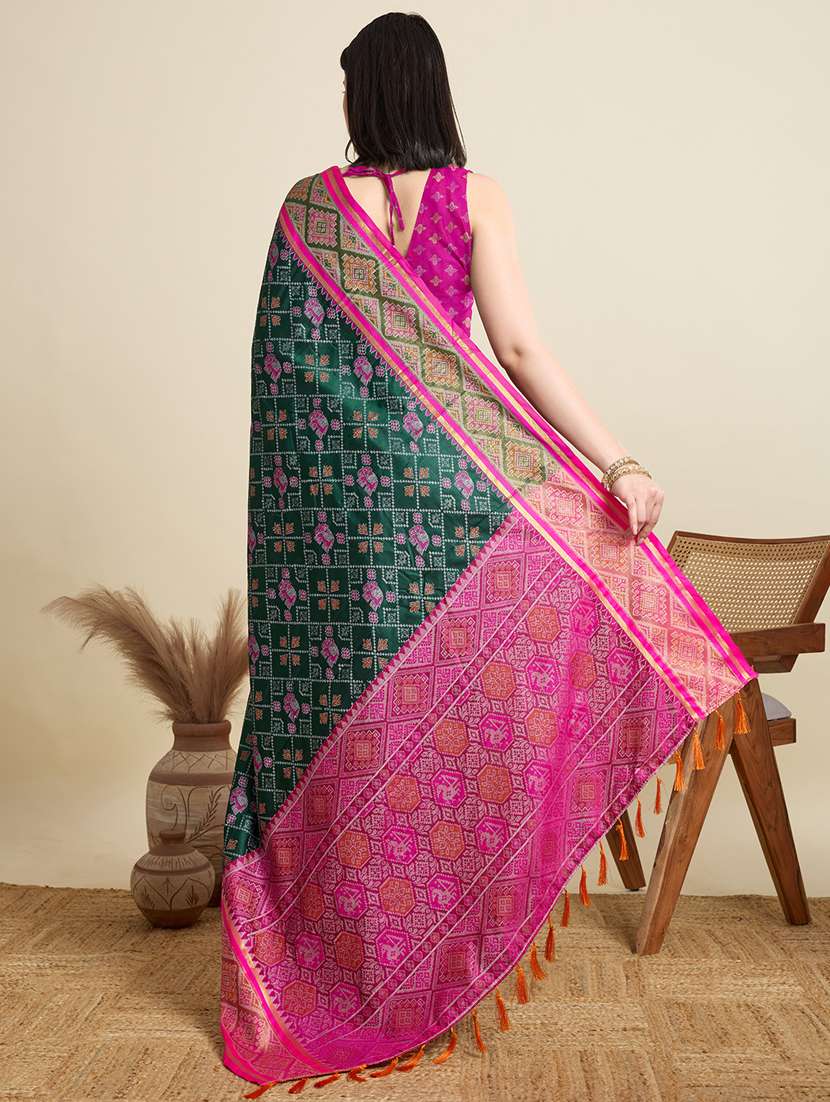 women self design patola saree with blouse - 22001325 - Standard Image - 2