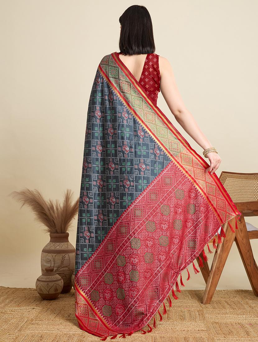 women self design patola saree with blouse - 22001326 - Standard Image - 2