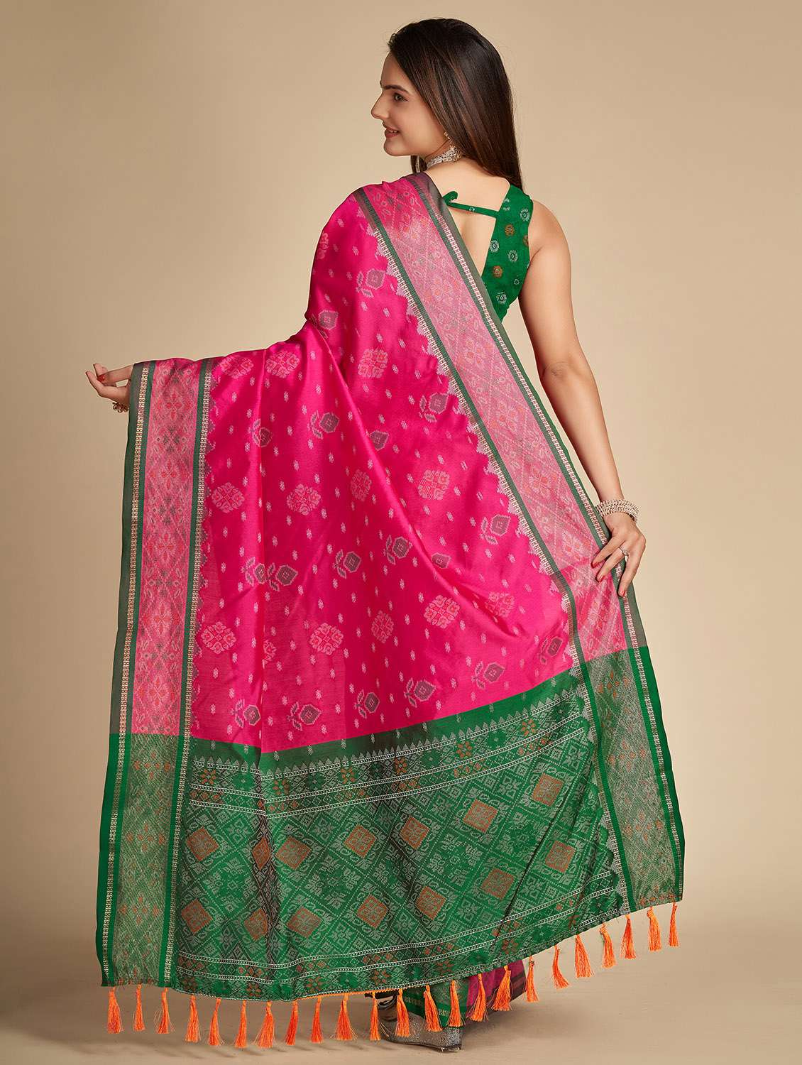 women self design patola saree with blouse - 22001333 -  Standard Image - 2