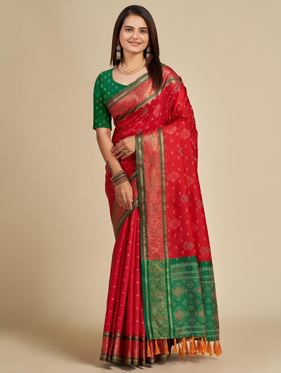 women self design patola saree with blouse - 22001335 -  Zoom Image - 0