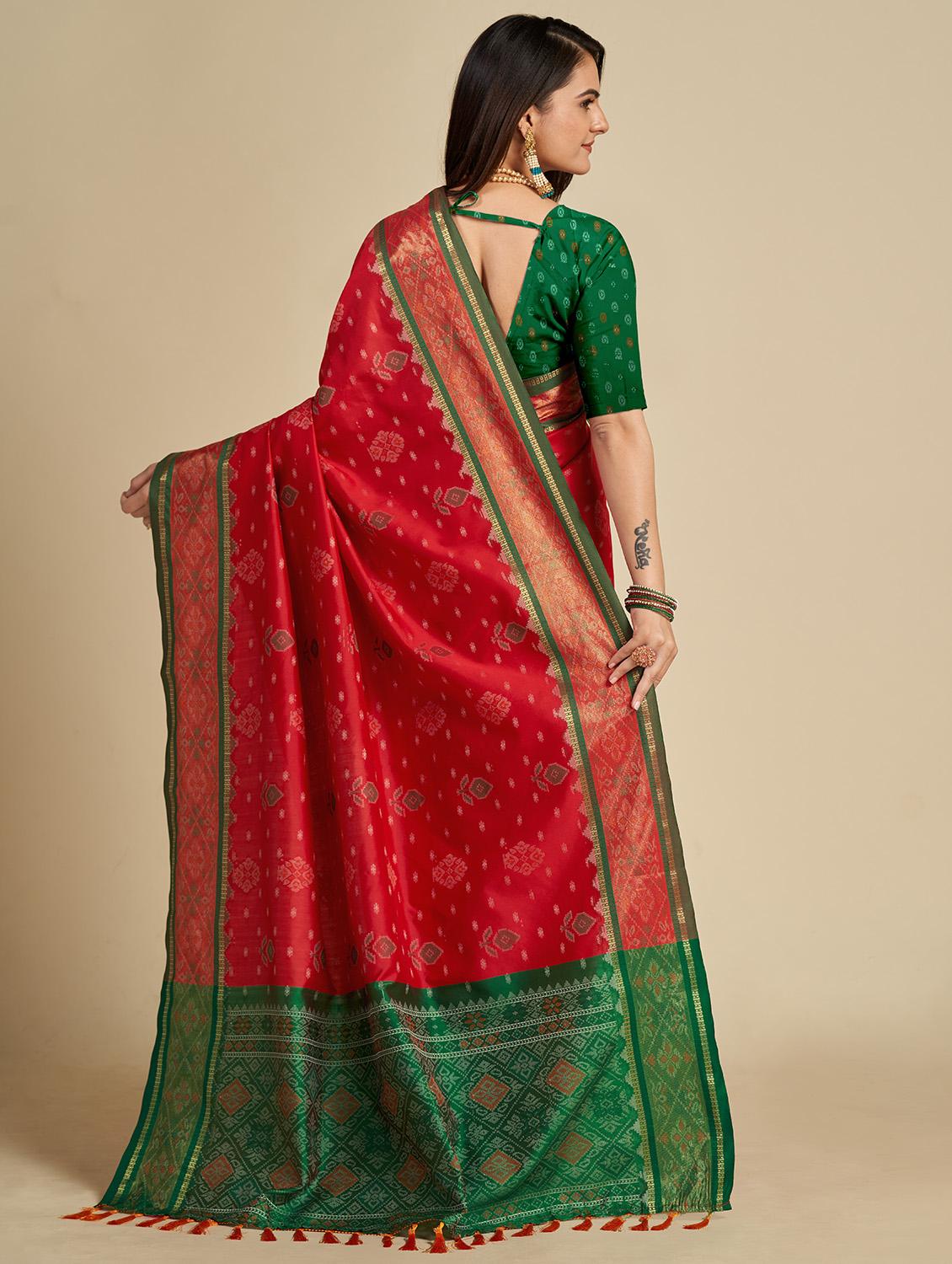 women self design patola saree with blouse - 22001335 - Standard Image - 2
