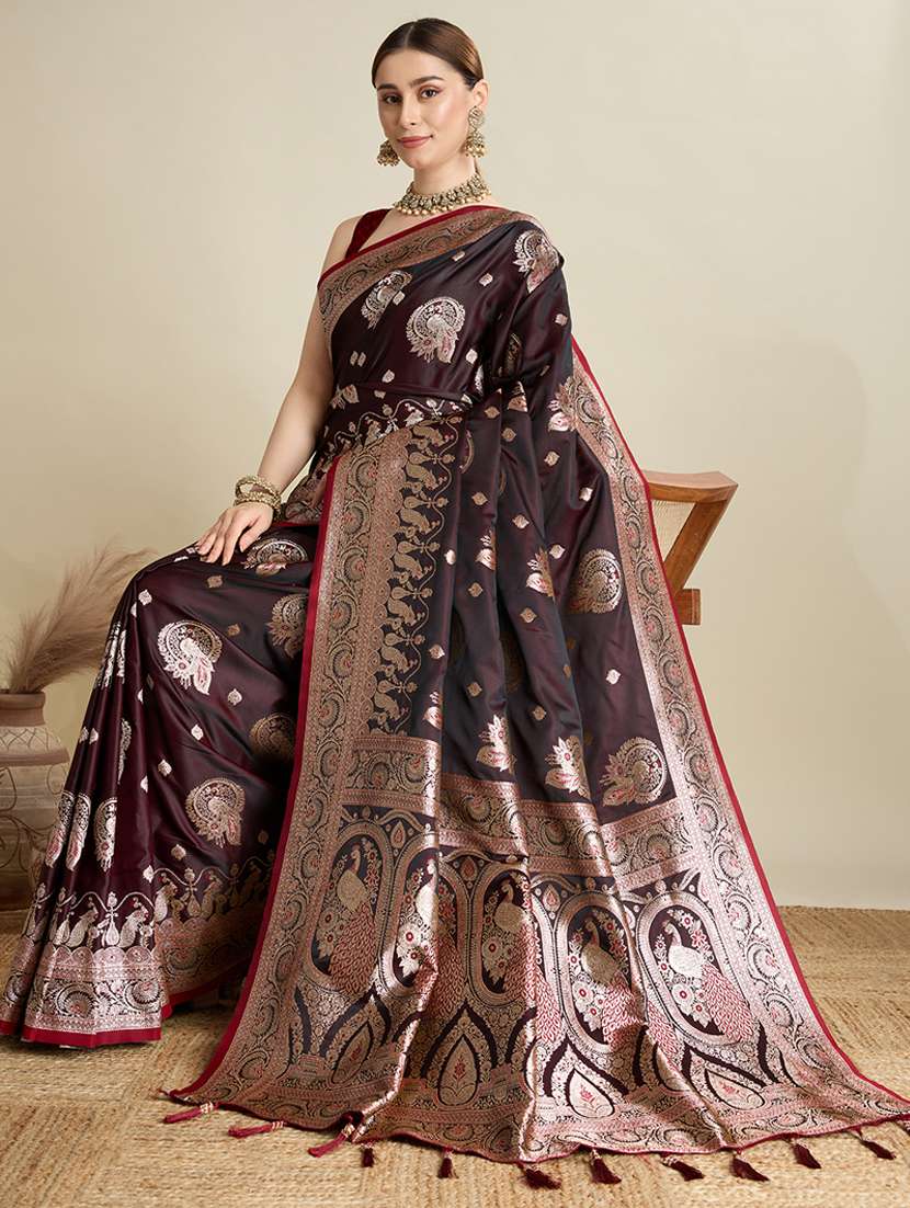 women self design banarasi saree with blouse - 22001343 -  Standard Image - 2