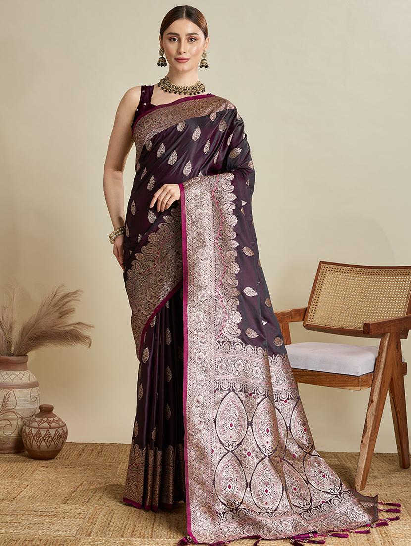 women self design banarasi saree with blouse - 22001355 - Zoom Image - 0