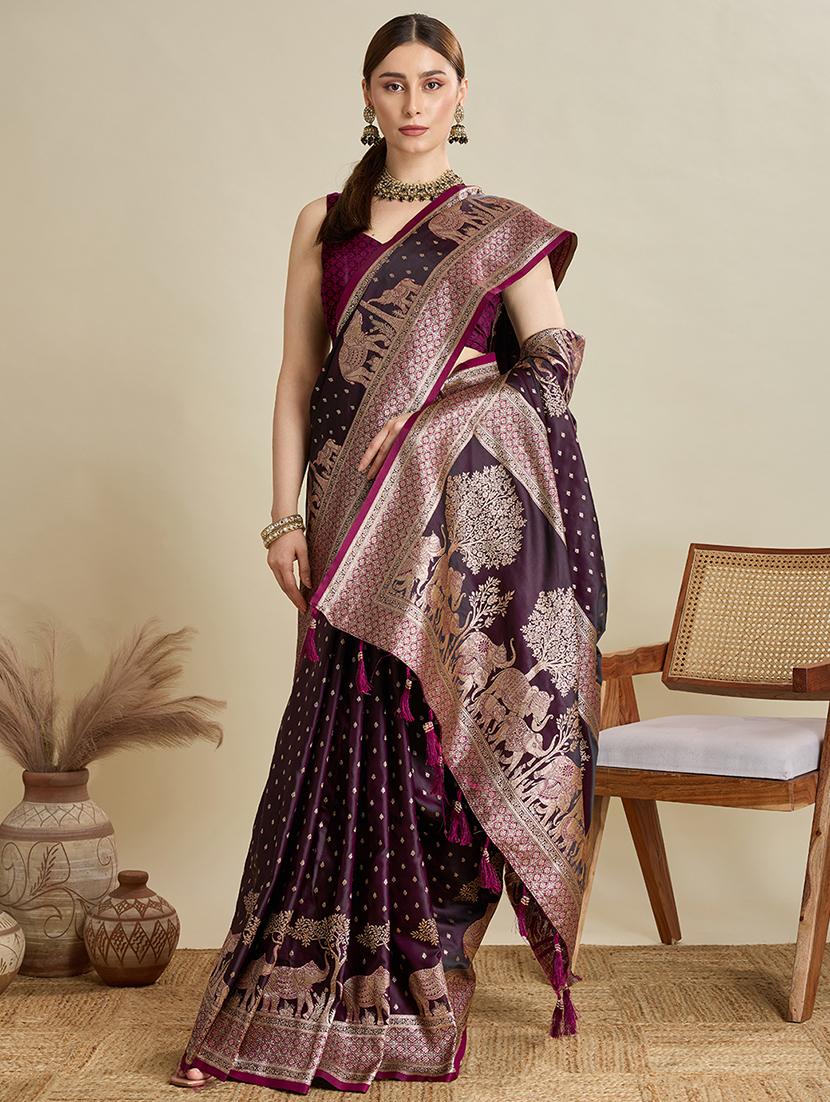 women self design banarasi saree with blouse - 22001365 - Standard Image - 2
