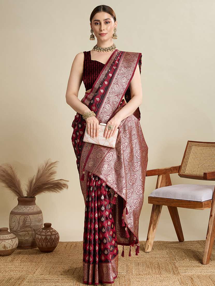 women self design banarasi saree with blouse - 22001368 - Standard Image - 2