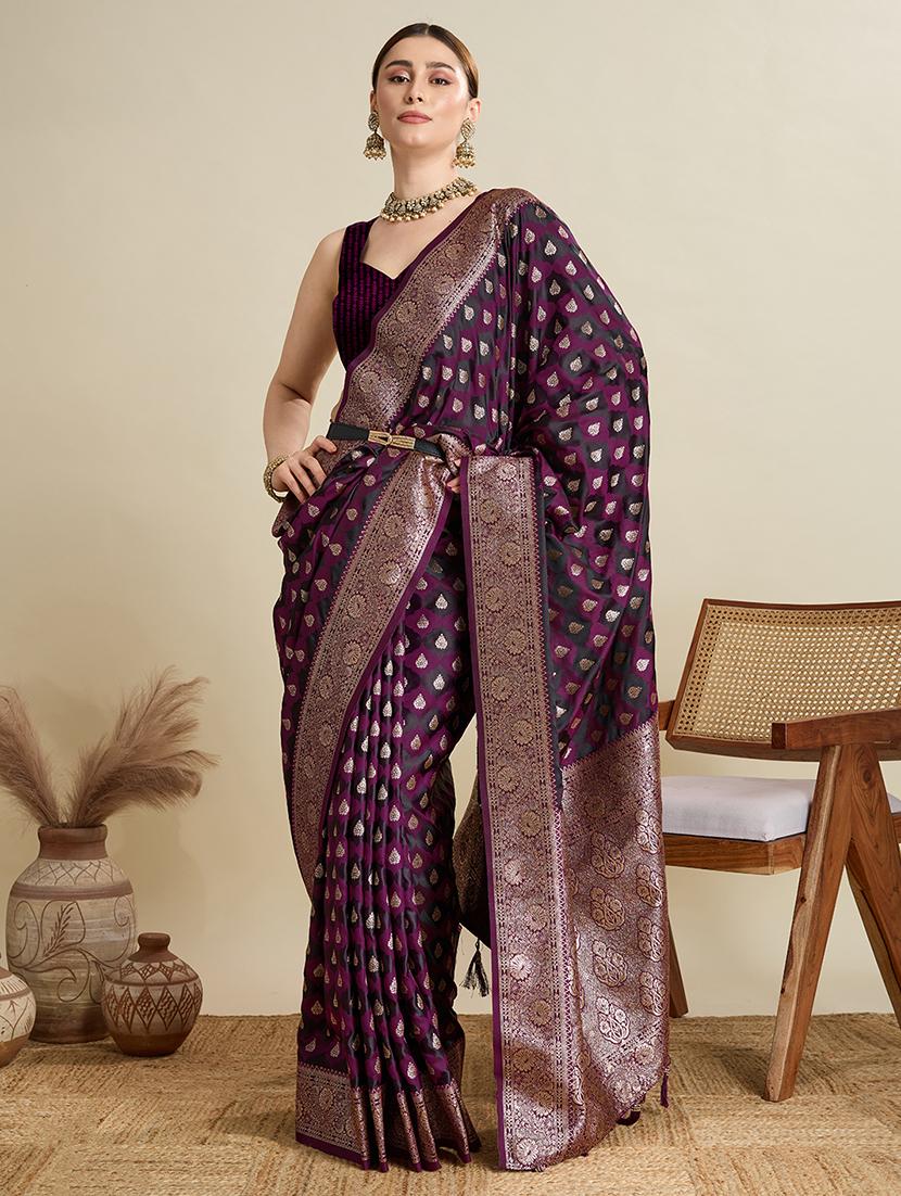women self design banarasi saree with blouse - 22001371 - Standard Image - 2