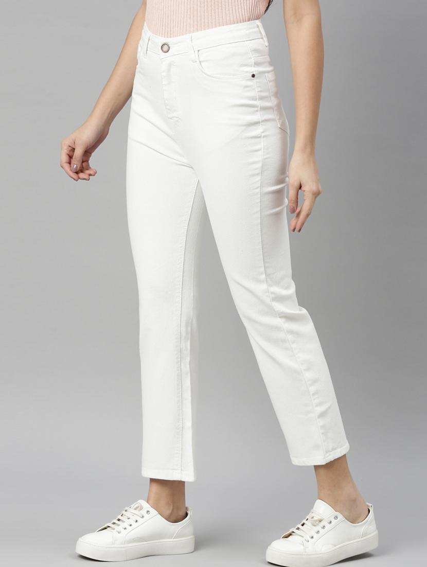 women solid mid rise bootcut jean - 22001873 - Standard Image - 2