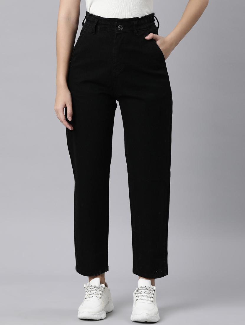 women solid high rise mom fit jean - 22001879 -  Zoom Image - 0