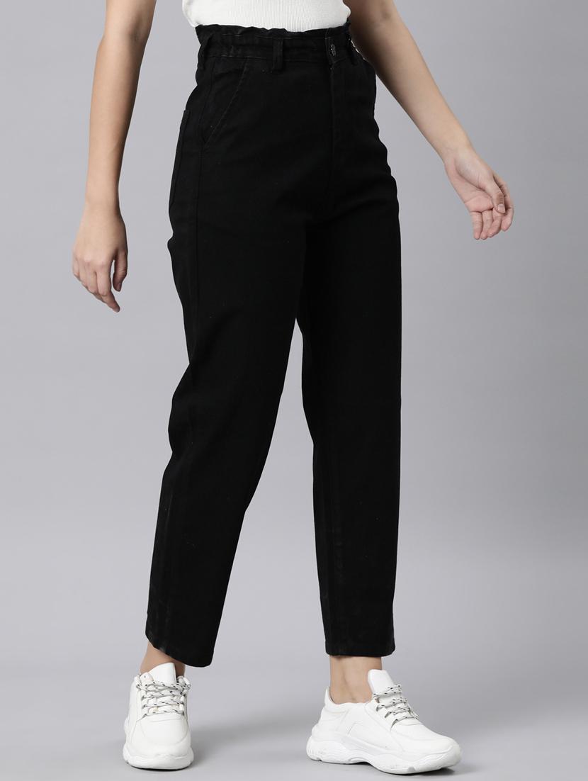 women solid high rise mom fit jean - 22001879 - Standard Image - 2