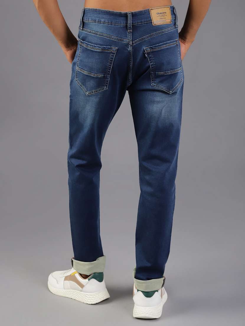 men solid mid rise slim fit jeans - 22002017 -  Standard Image - 2