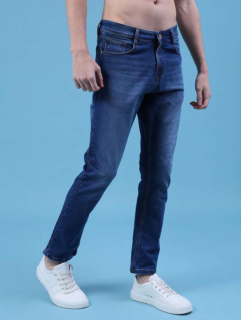 Men Solid Mid Rise Slim Fit Jean - 22002020 -  Standard Image - 2