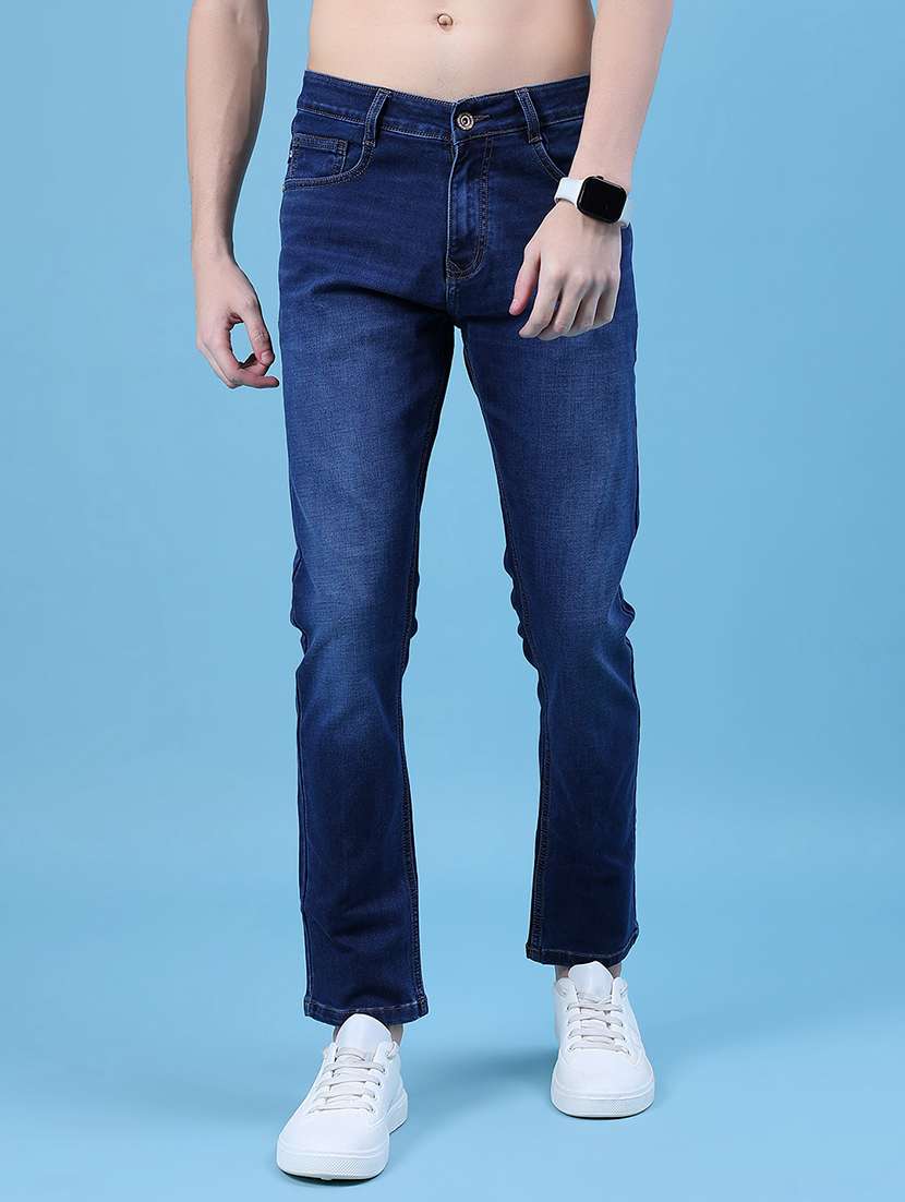 Men Solid Mid Rise Slim Fit Jean - 22002044 -  Standard Image - 2