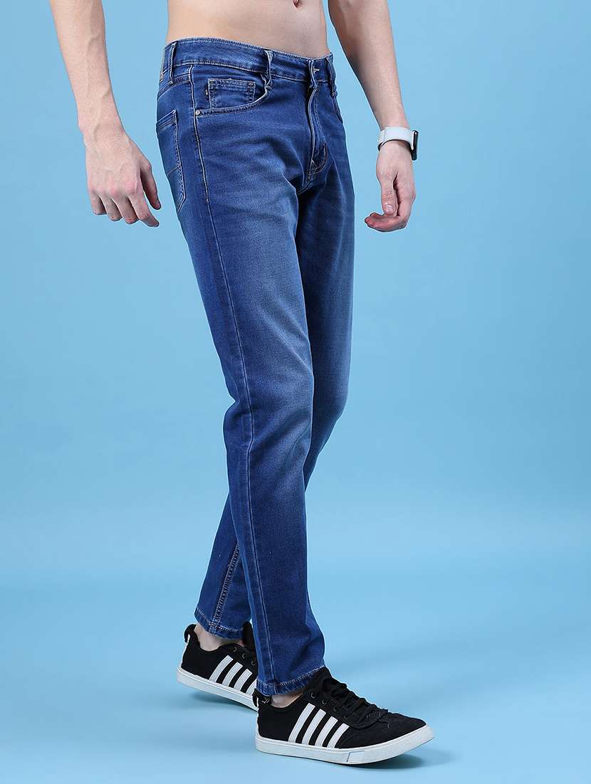 men solid mid rise slim fit jean - 22002047 -  Standard Image - 2